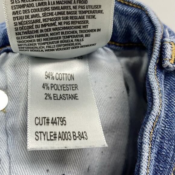 Agolde Sophie Skinny Jeans Size 26 Distressed Ripped Blue Stretch Denim - Picture 5 of 15